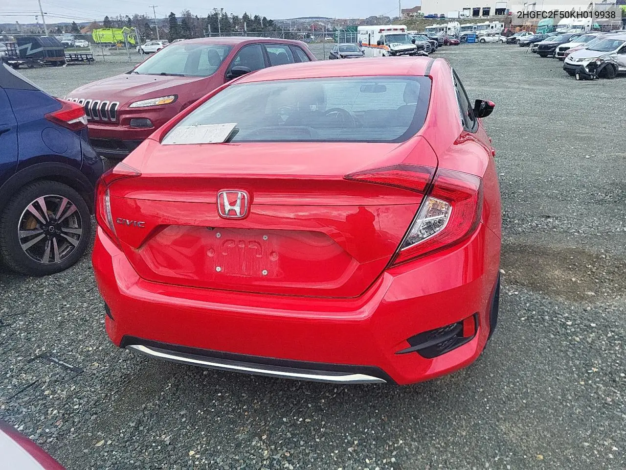 2019 Honda Civic Lx VIN: 2HGFC2F50KH019938 Lot: 56216925