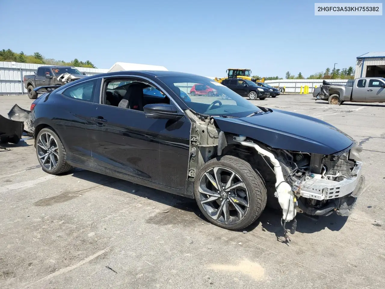 2019 Honda Civic Si VIN: 2HGFC3A53KH755382 Lot: 56663975