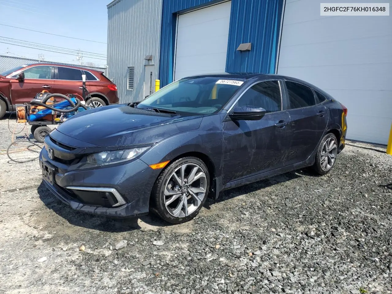 2019 Honda Civic Ex VIN: 2HGFC2F76KH016348 Lot: 56727565