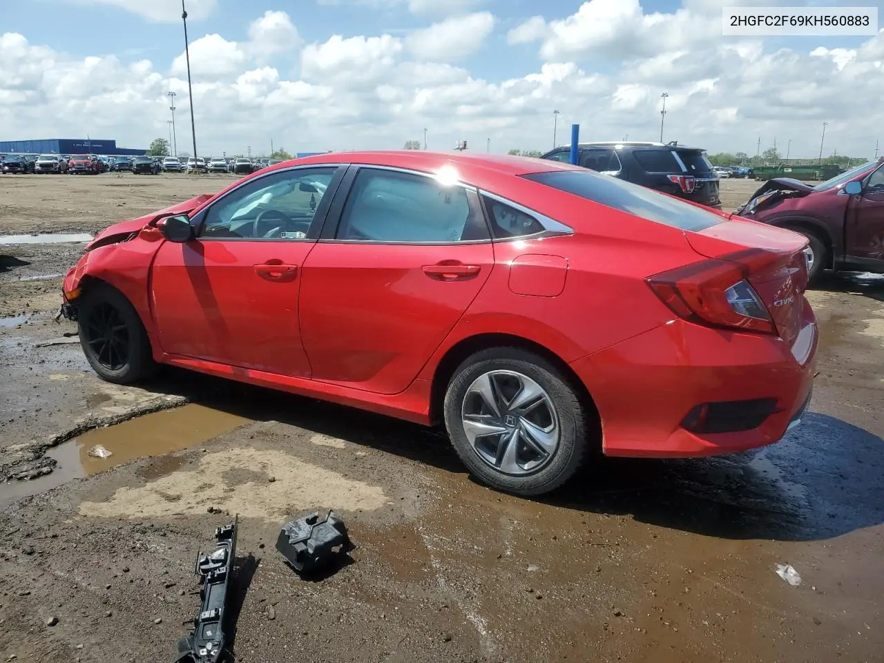 2019 Honda Civic Lx VIN: 2HGFC2F69KH560883 Lot: 56870585