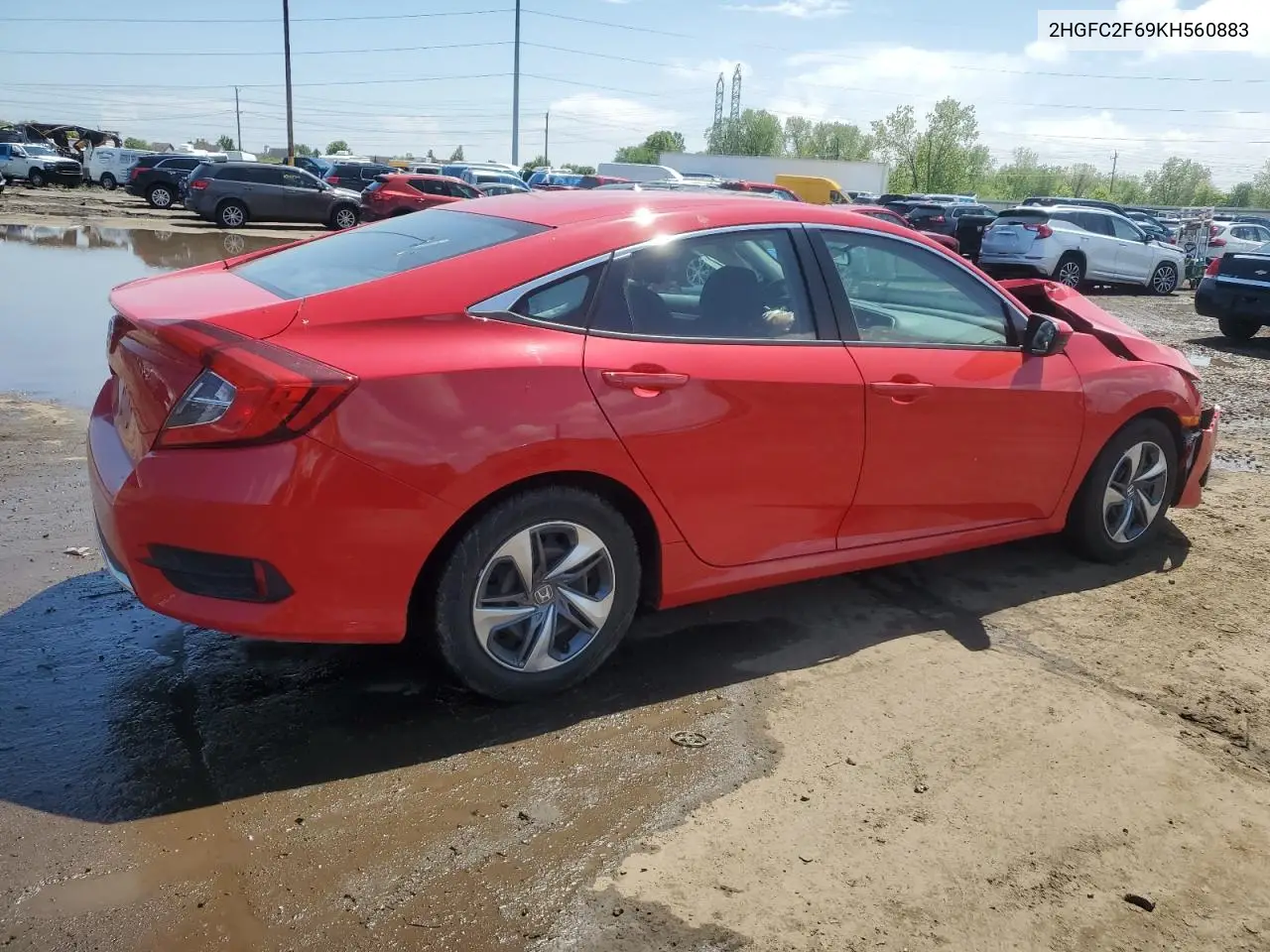 2019 Honda Civic Lx VIN: 2HGFC2F69KH560883 Lot: 56870585