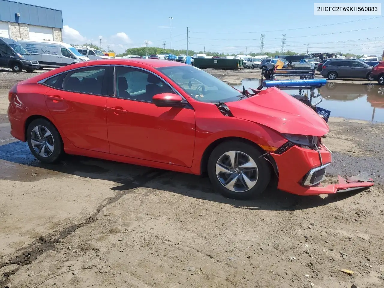 2019 Honda Civic Lx VIN: 2HGFC2F69KH560883 Lot: 56870585