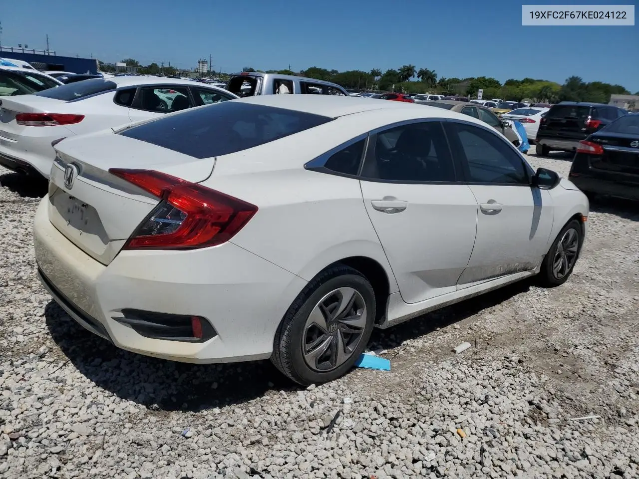 2019 Honda Civic Lx VIN: 19XFC2F67KE024122 Lot: 56965845