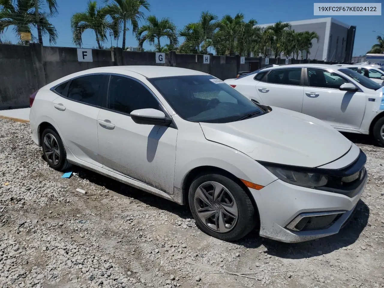 2019 Honda Civic Lx VIN: 19XFC2F67KE024122 Lot: 56965845