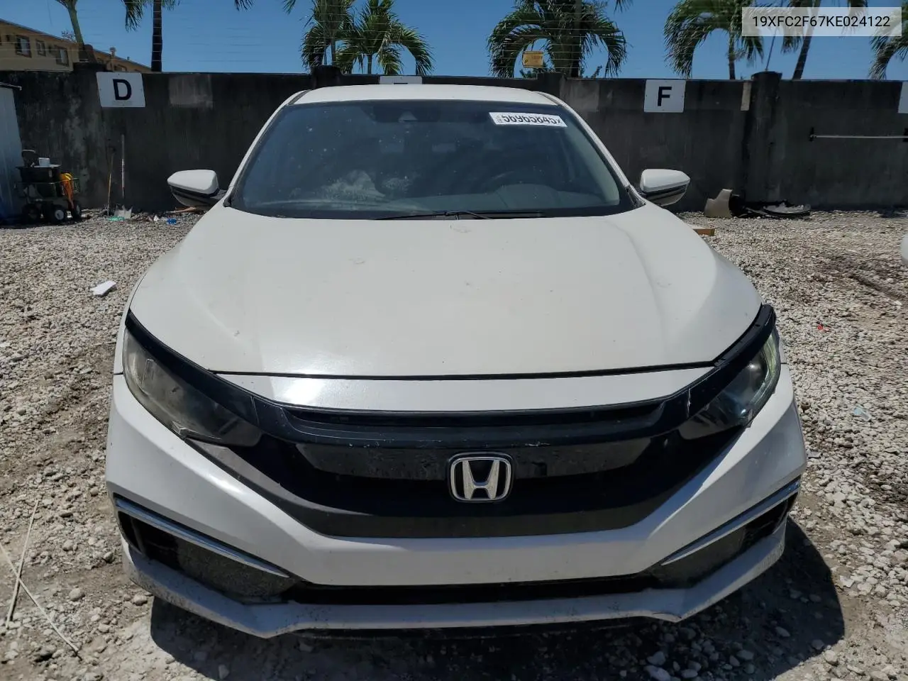 2019 Honda Civic Lx VIN: 19XFC2F67KE024122 Lot: 56965845