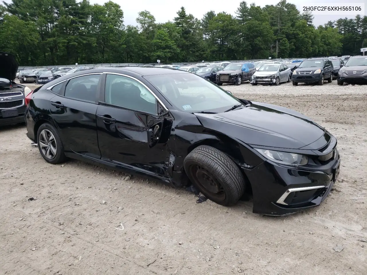 2019 Honda Civic Lx VIN: 2HGFC2F6XKH565106 Lot: 61537835