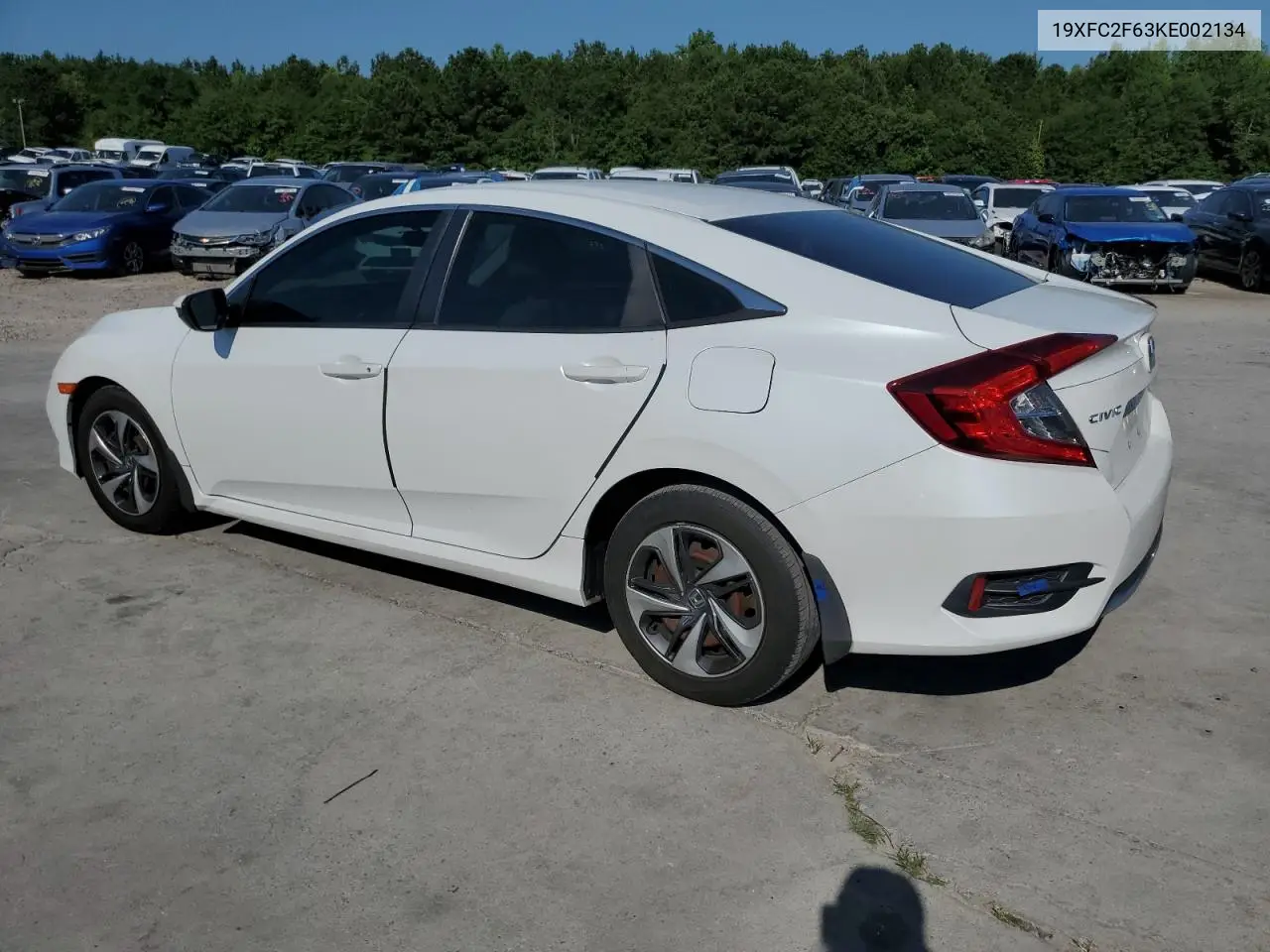 2019 Honda Civic Lx VIN: 19XFC2F63KE002134 Lot: 62021485