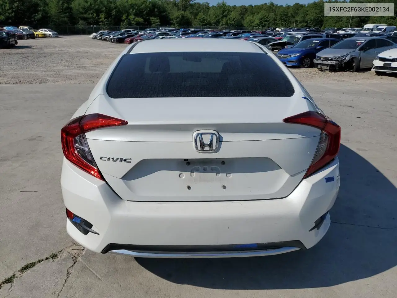 2019 Honda Civic Lx VIN: 19XFC2F63KE002134 Lot: 62021485