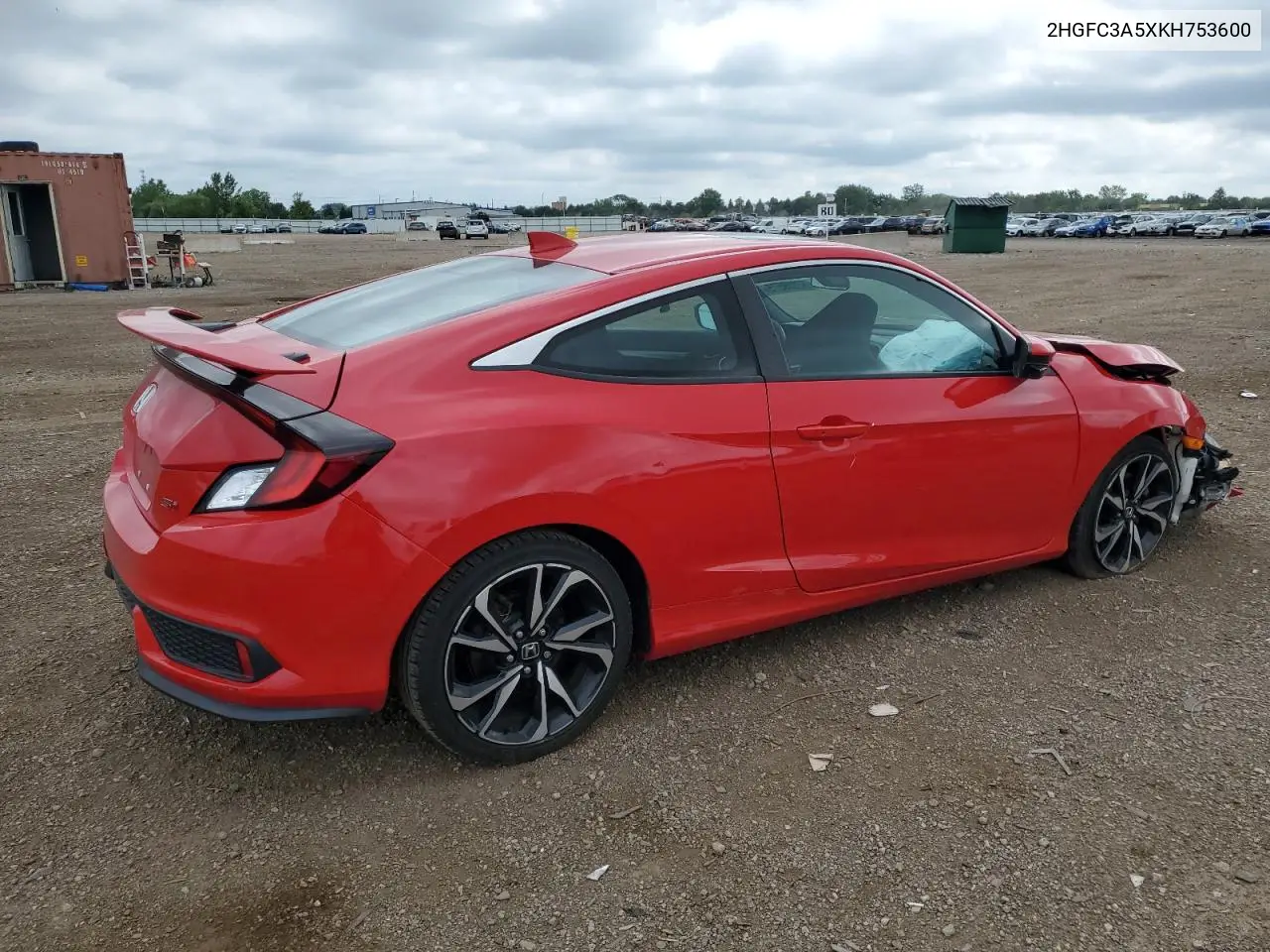 2019 Honda Civic Si VIN: 2HGFC3A5XKH753600 Lot: 62839575