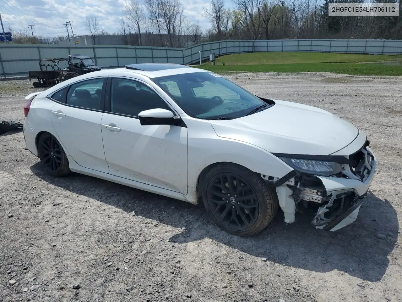 2020 Honda Civic Si VIN: 2HGFC1E54LH706112 Lot: 54153095