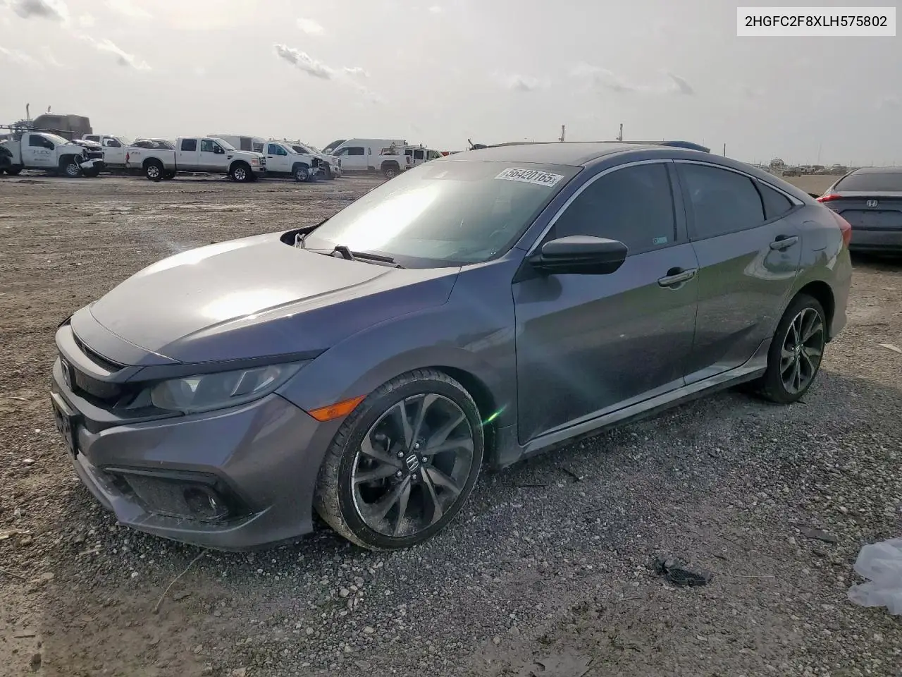 2020 Honda Civic Sport VIN: 2HGFC2F8XLH575802 Lot: 56420165