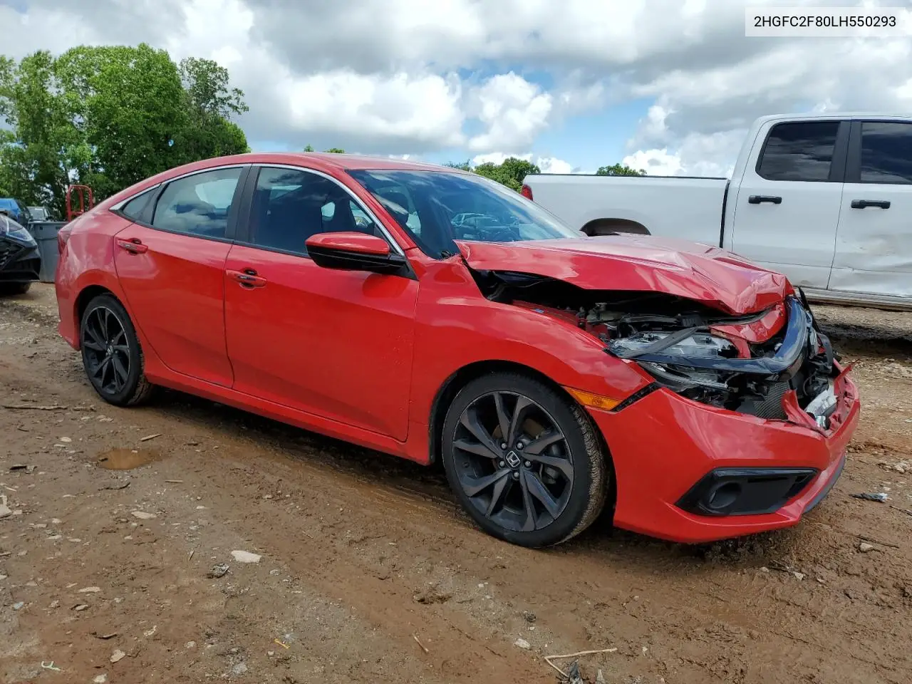 2020 Honda Civic Sport VIN: 2HGFC2F80LH550293 Lot: 56583085