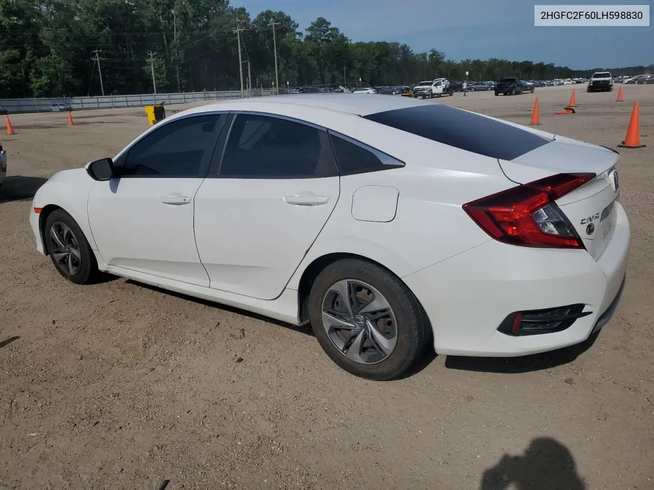 2020 Honda Civic Lx VIN: 2HGFC2F60LH598830 Lot: 62593955
