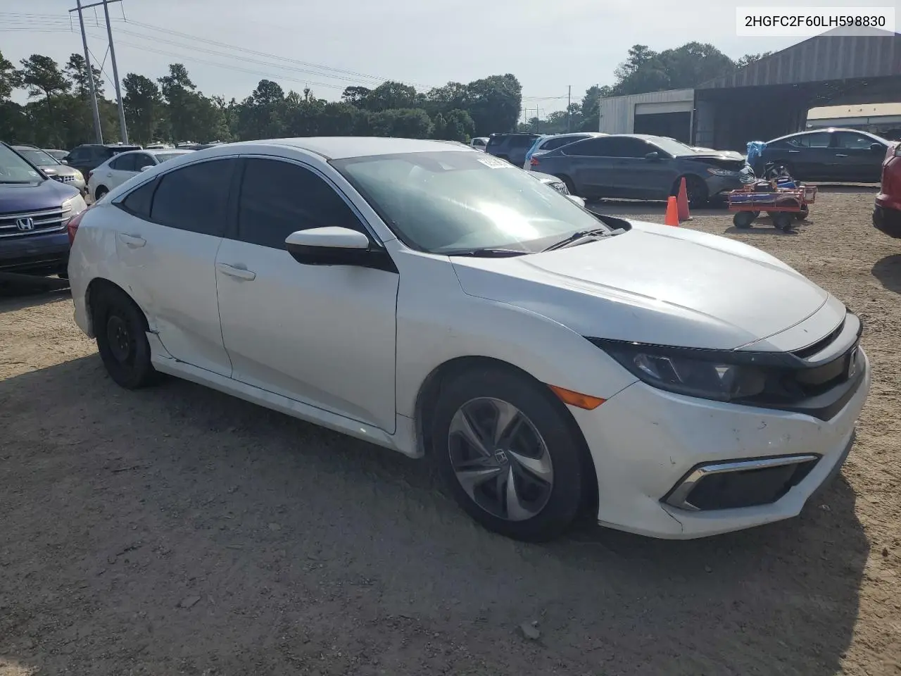 2020 Honda Civic Lx VIN: 2HGFC2F60LH598830 Lot: 62593955