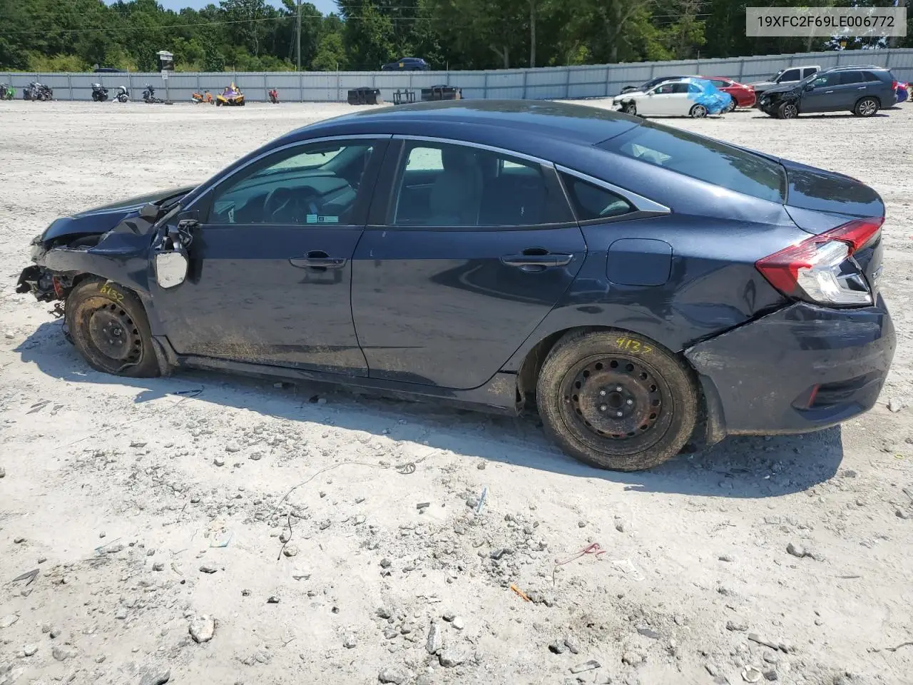2020 Honda Civic Lx VIN: 19XFC2F69LE006772 Lot: 62630805