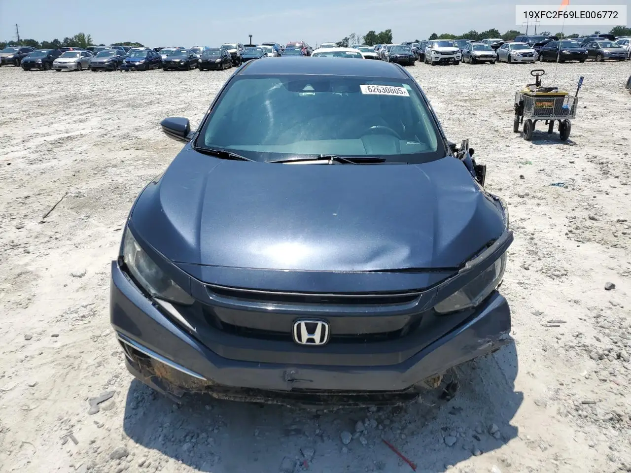 2020 Honda Civic Lx VIN: 19XFC2F69LE006772 Lot: 62630805