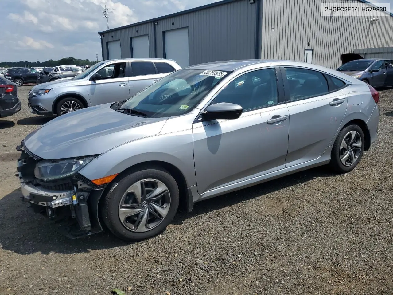2020 Honda Civic Lx VIN: 2HGFC2F64LH579830 Lot: 62760925