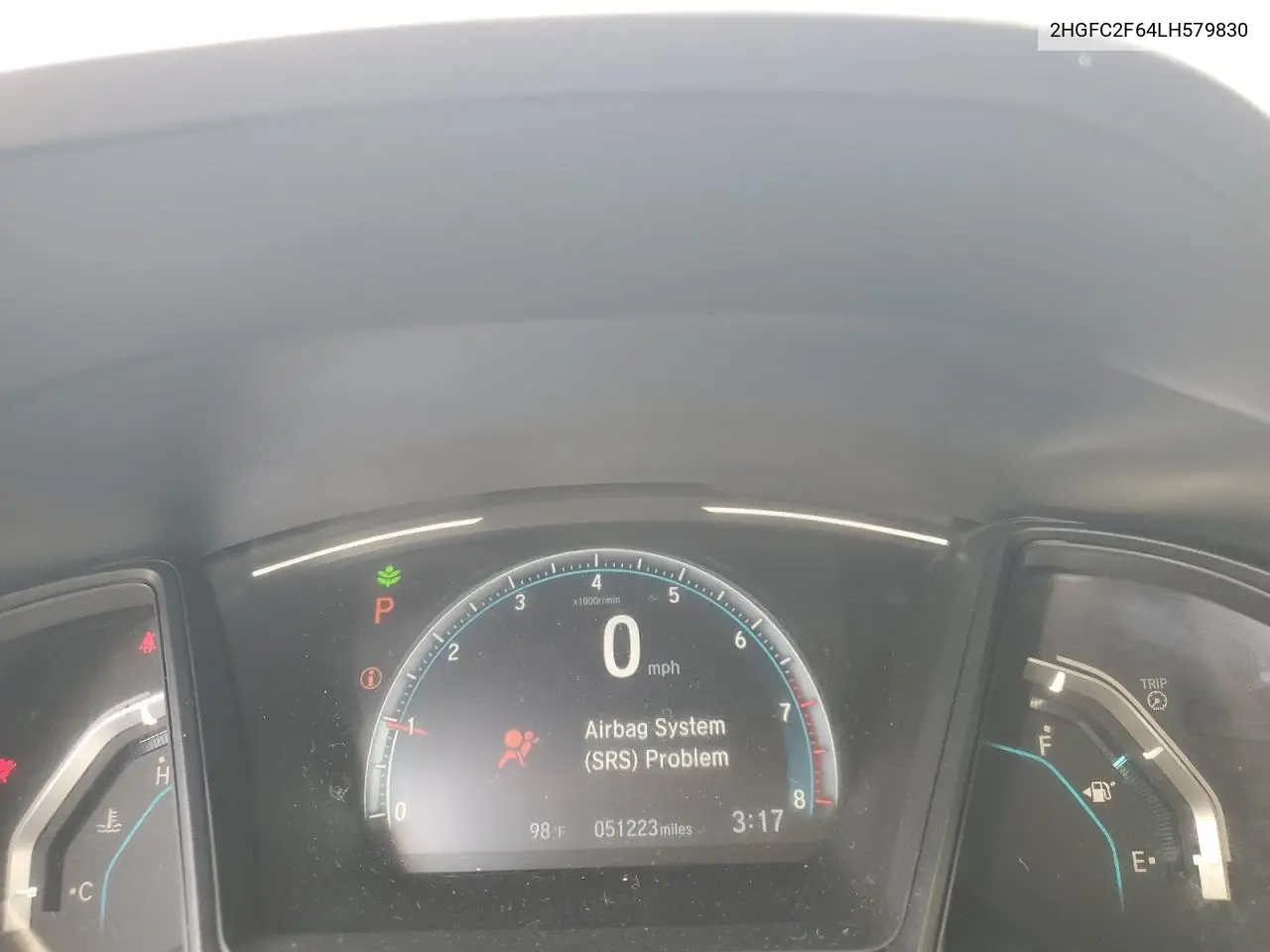 2020 Honda Civic Lx VIN: 2HGFC2F64LH579830 Lot: 62760925