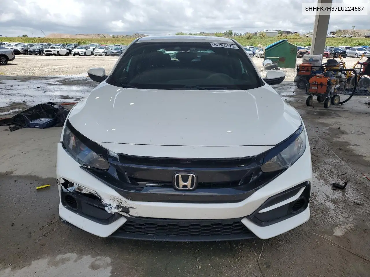2020 Honda Civic Lx VIN: SHHFK7H37LU224687 Lot: 62820425