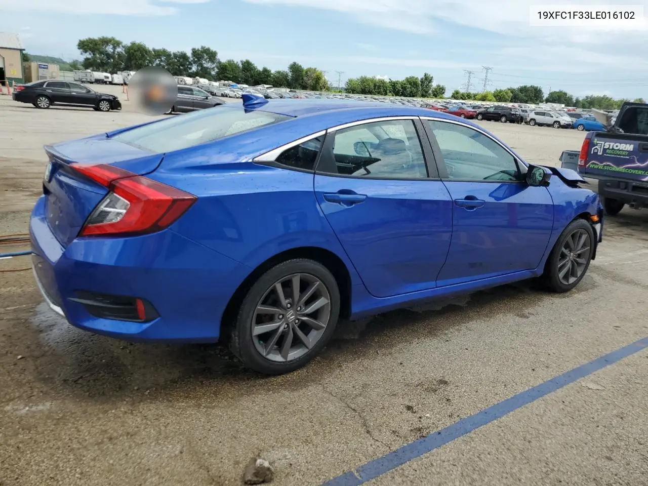 2020 Honda Civic Ex VIN: 19XFC1F33LE016102 Lot: 62864665