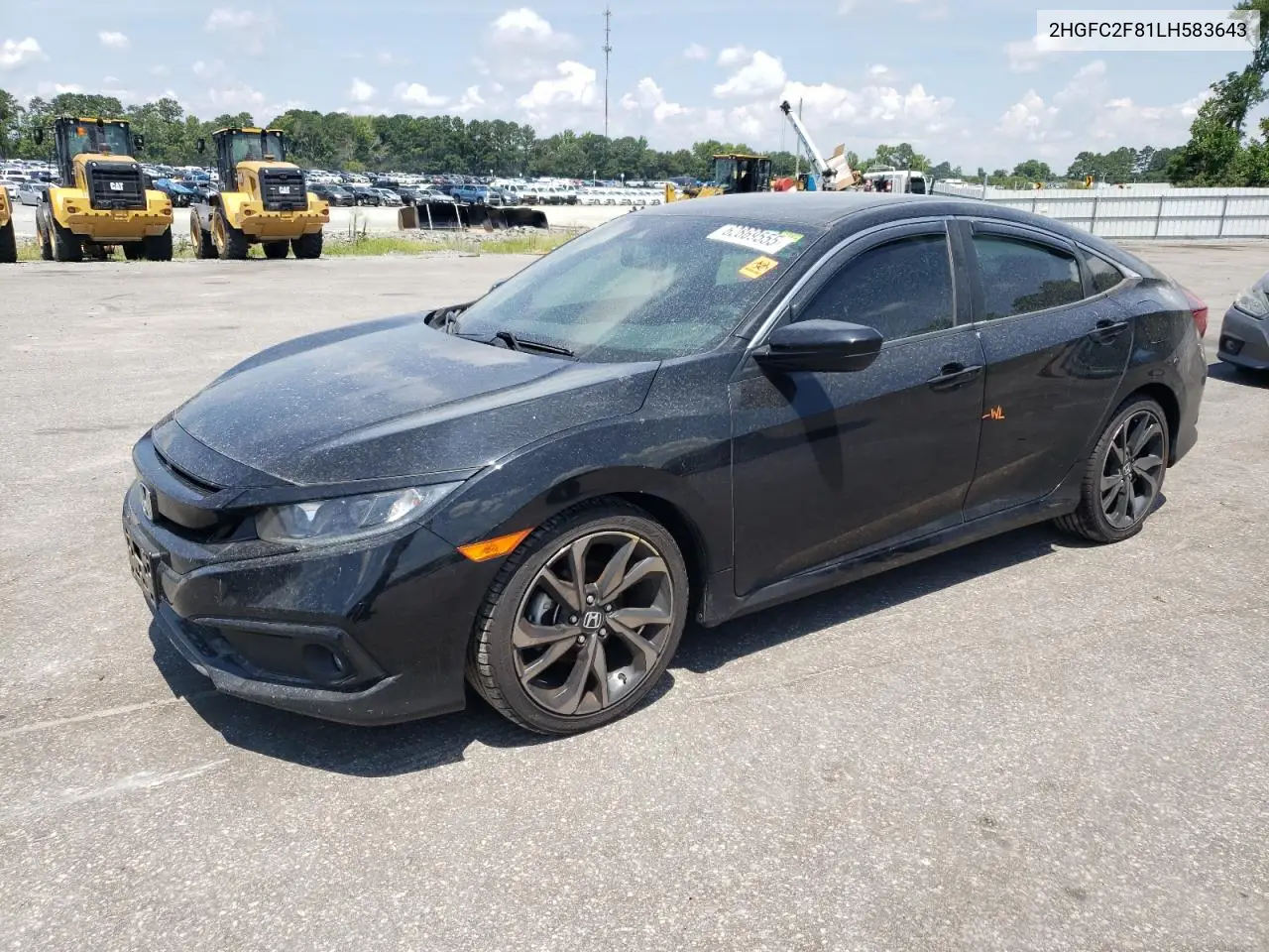 2020 Honda Civic Sport VIN: 2HGFC2F81LH583643 Lot: 62869555