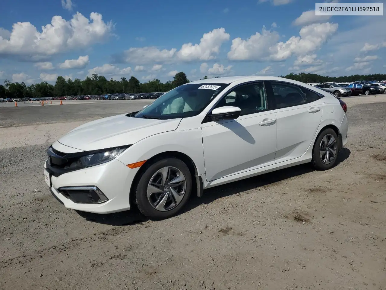 2020 Honda Civic Lx VIN: 2HGFC2F61LH592518 Lot: 63137615
