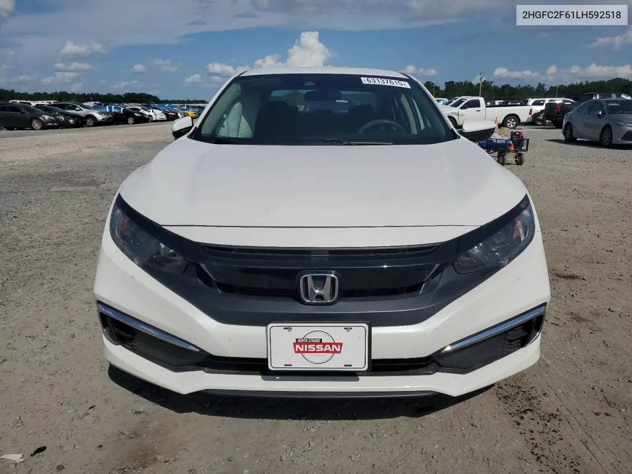 2020 Honda Civic Lx VIN: 2HGFC2F61LH592518 Lot: 63137615