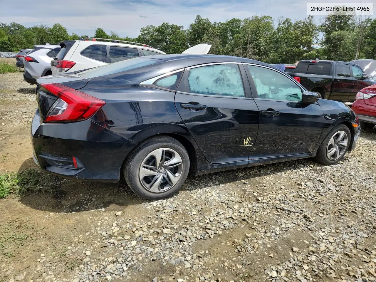 2020 Honda Civic Lx VIN: 2HGFC2F61LH514966 Lot: 65466475