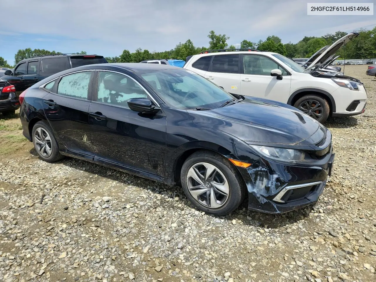 2020 Honda Civic Lx VIN: 2HGFC2F61LH514966 Lot: 65466475