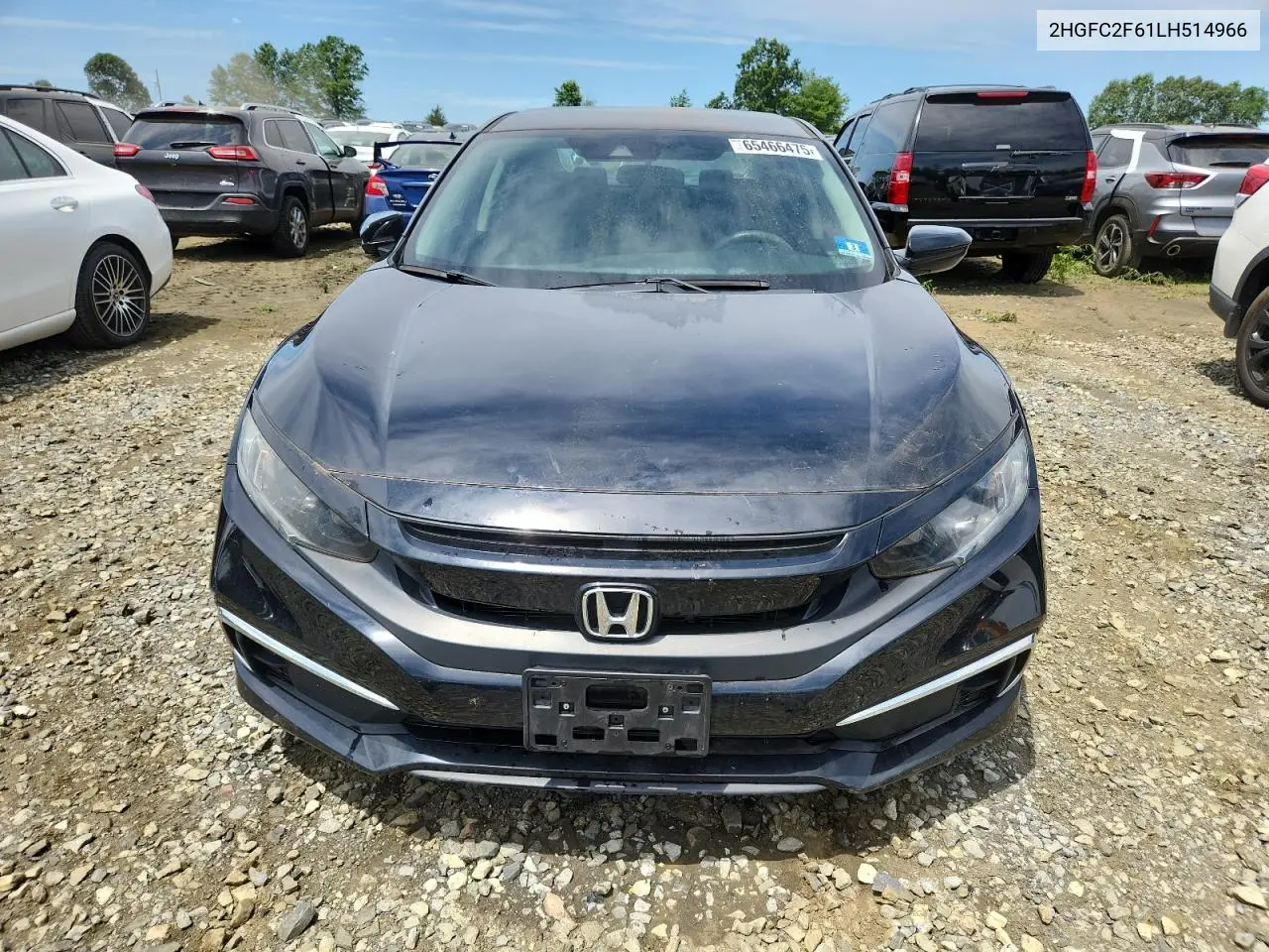 2020 Honda Civic Lx VIN: 2HGFC2F61LH514966 Lot: 65466475