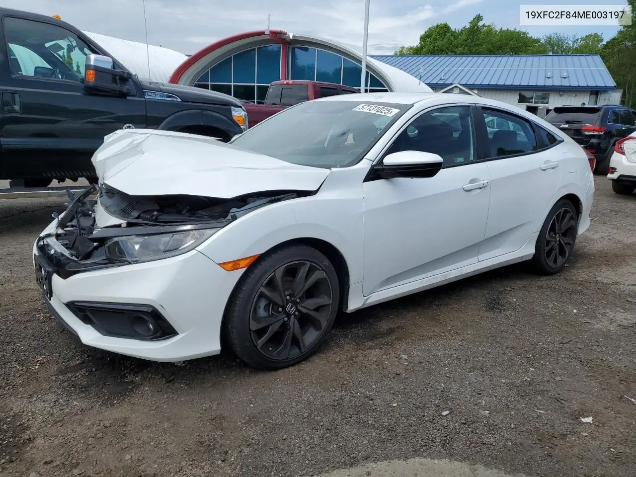 2021 Honda Civic Sport VIN: 19XFC2F84ME003197 Lot: 57131025