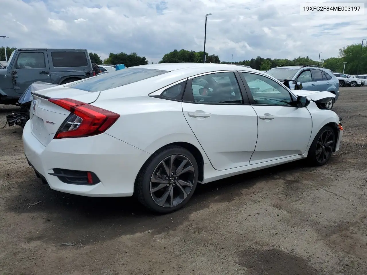 2021 Honda Civic Sport VIN: 19XFC2F84ME003197 Lot: 57131025
