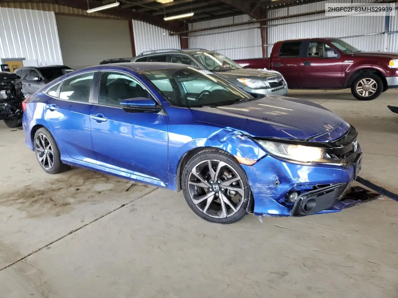 2021 Honda Civic Sport VIN: 2HGFC2F83MH529939 Lot: 59817865
