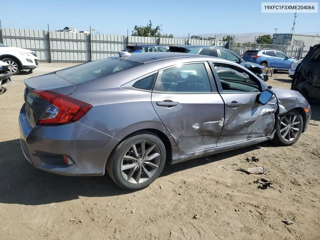 2021 Honda Civic Ex VIN: 19XFC1F3XME204066 Lot: 61880065