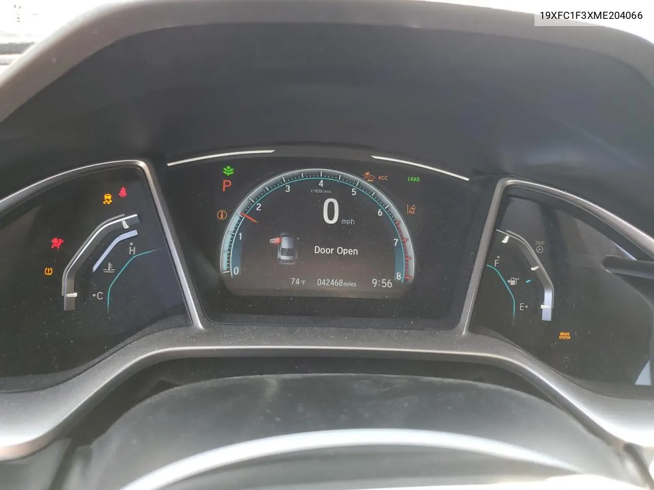 2021 Honda Civic Ex VIN: 19XFC1F3XME204066 Lot: 61880065