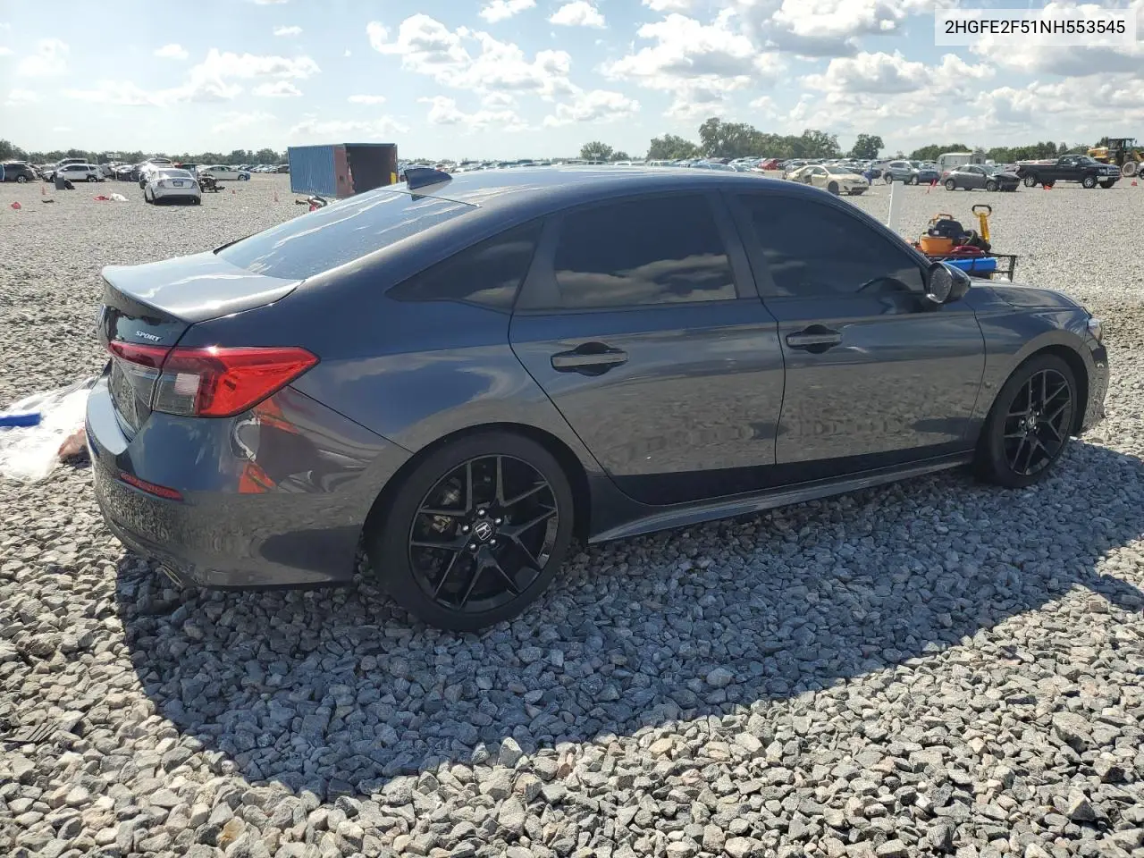 2022 Honda Civic Sport VIN: 2HGFE2F51NH553545 Lot: 57120505