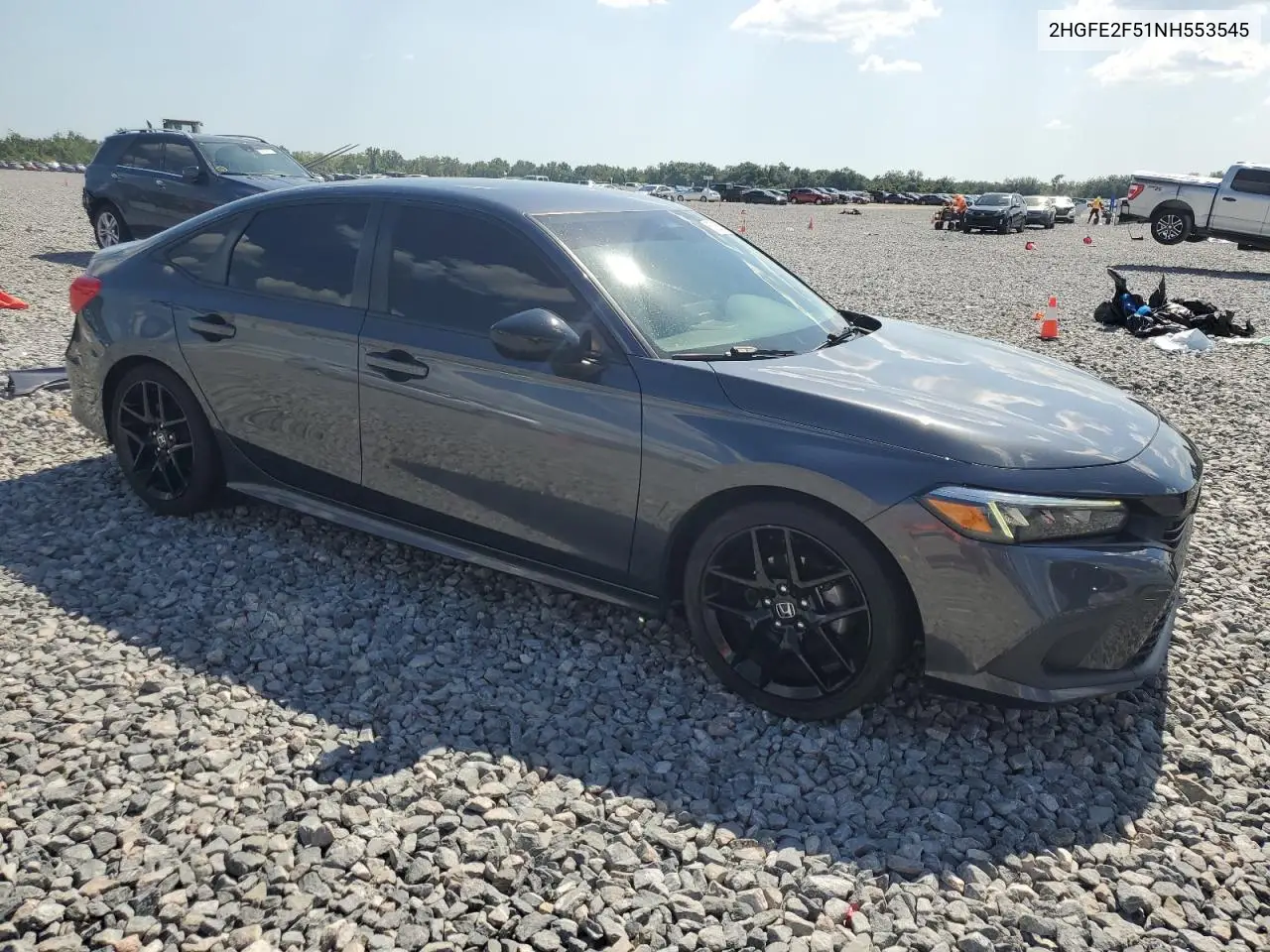 2022 Honda Civic Sport VIN: 2HGFE2F51NH553545 Lot: 57120505