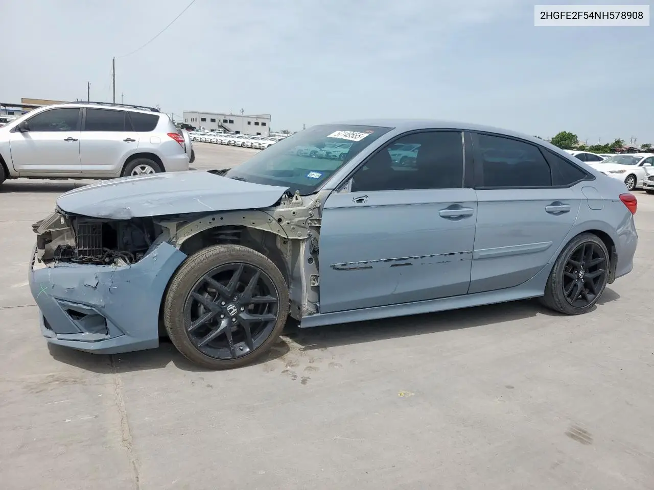 2022 Honda Civic Sport VIN: 2HGFE2F54NH578908 Lot: 57149555