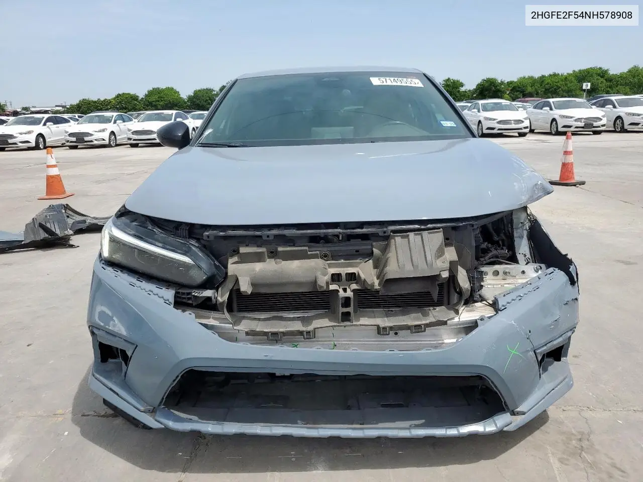 2022 Honda Civic Sport VIN: 2HGFE2F54NH578908 Lot: 57149555