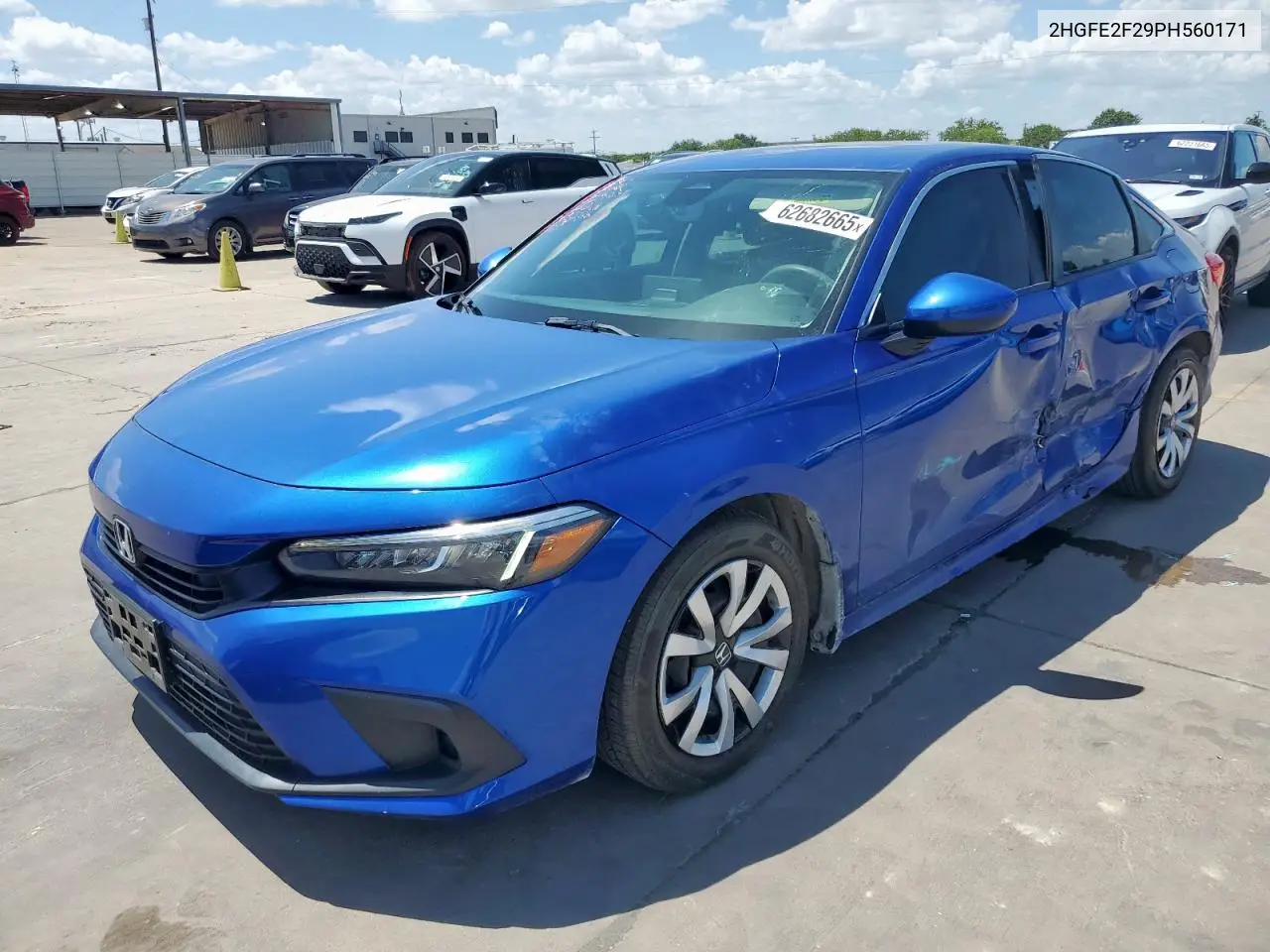 2023 Honda Civic Lx VIN: 2HGFE2F29PH560171 Lot: 62682665