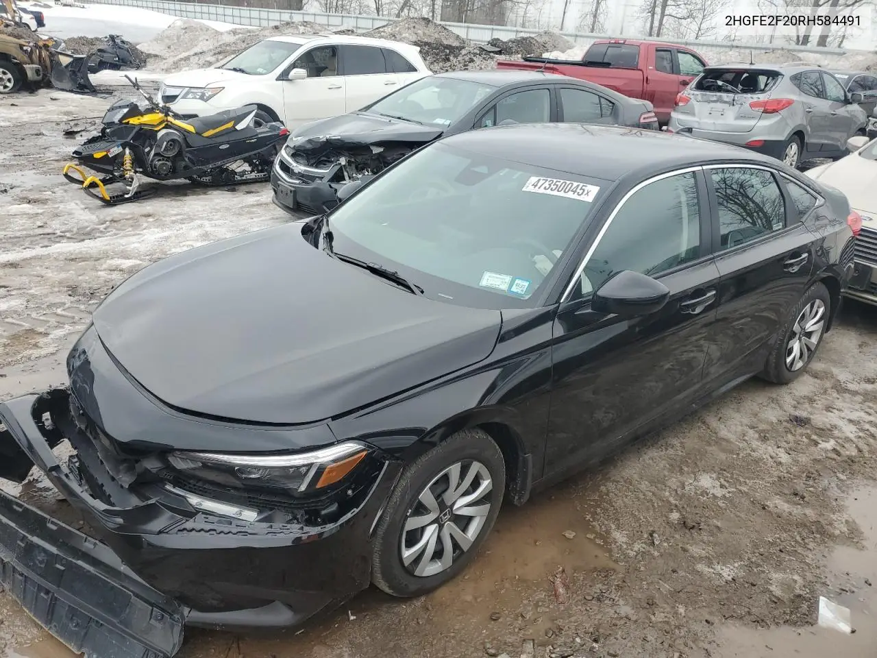 2024 Honda Civic Lx VIN: 2HGFE2F20RH584491 Lot: 47350045