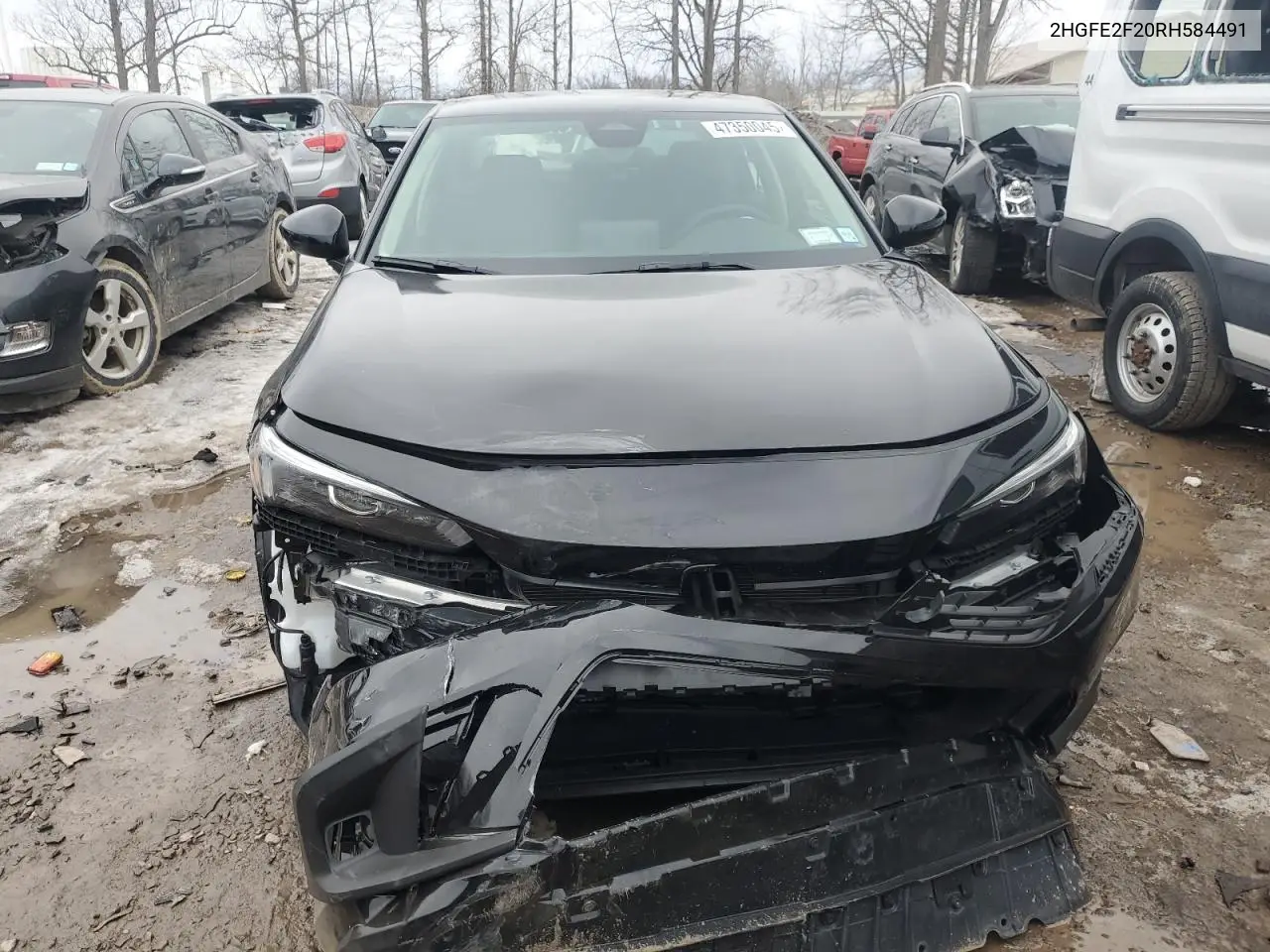 2024 Honda Civic Lx VIN: 2HGFE2F20RH584491 Lot: 47350045