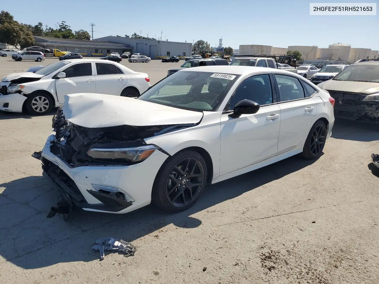 2024 Honda Civic Sport VIN: 2HGFE2F51RH521653 Lot: 59159925
