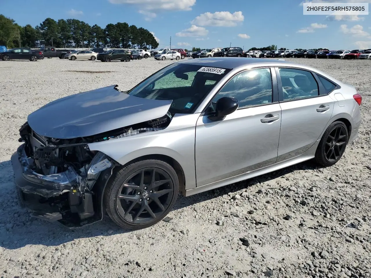 2024 Honda Civic Sport VIN: 2HGFE2F54RH575805 Lot: 62885915