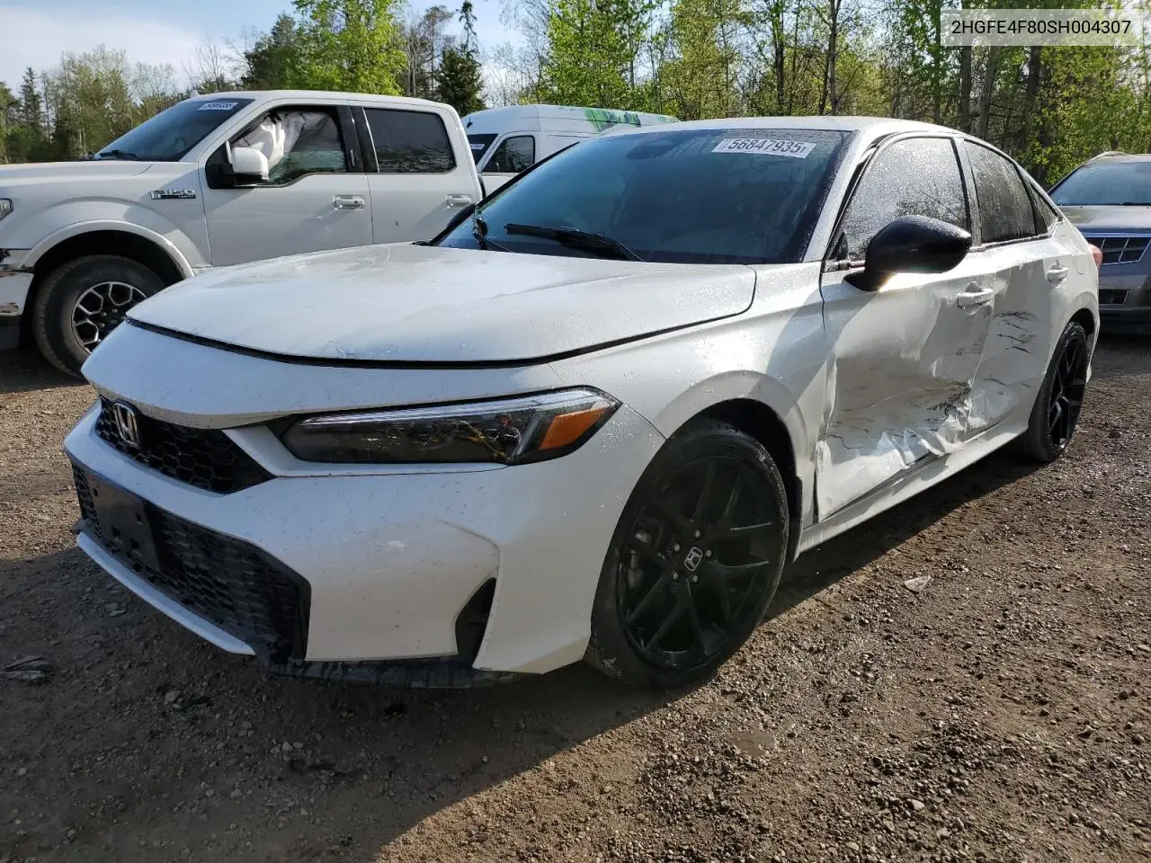 2025 Honda Civic Sport VIN: 2HGFE4F80SH004307 Lot: 56847935