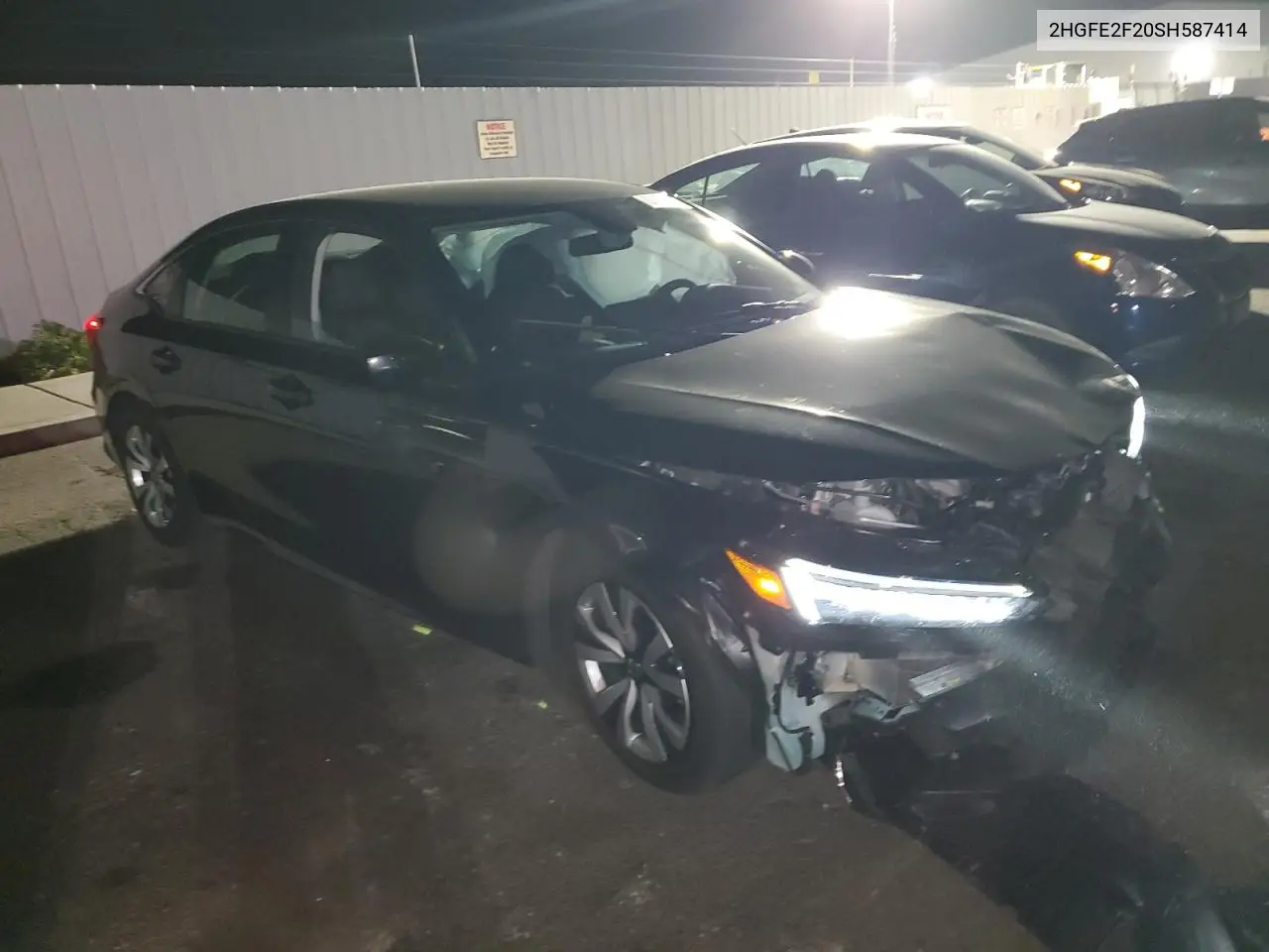 2025 Honda Civic Lx VIN: 2HGFE2F20SH587414 Lot: 63151025