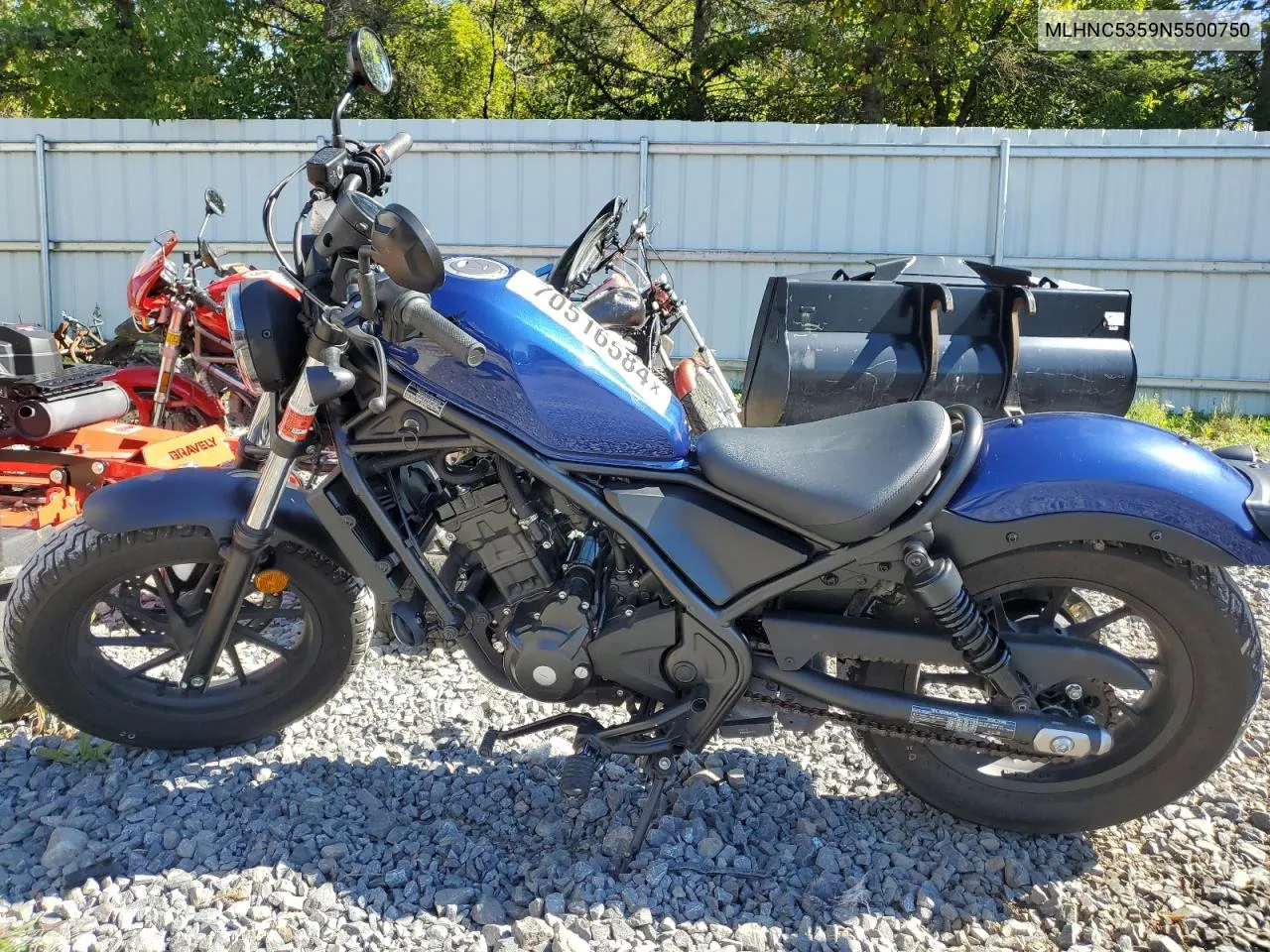 2022 Honda Cmx300 A VIN: MLHNC5359N5500750 Lot: 70516584