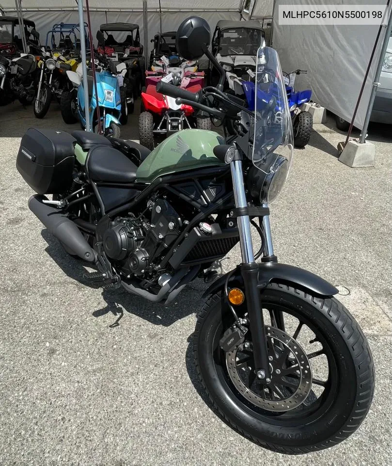 2022 Honda Cmx500 VIN: MLHPC5610N5500198 Lot: 88823215