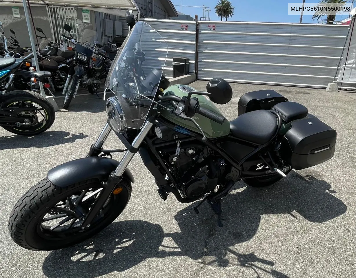 2022 Honda Cmx500 VIN: MLHPC5610N5500198 Lot: 88823215
