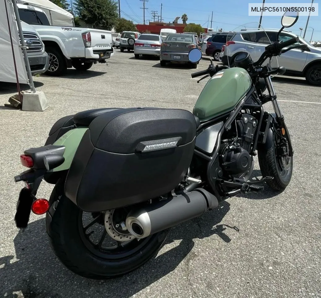 2022 Honda Cmx500 VIN: MLHPC5610N5500198 Lot: 88823215